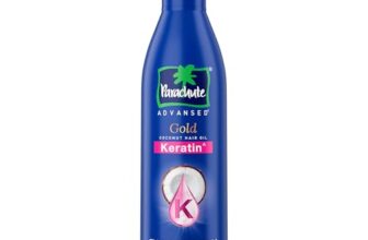 Parachute Advansed Gold Keratin Coconut Hair Oil | Thick & Smooth Hair| No Paraben or Silicone | 300ml