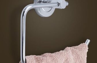 Pathavi Stainless Steel Towel Holder for Bathroom | Wash Basin | Towel Hanger | Napkin Holder for Wash Basin | Towel Ring| Bathroom Accessories (C-Shape, Chrome Finish, Pack of 2)