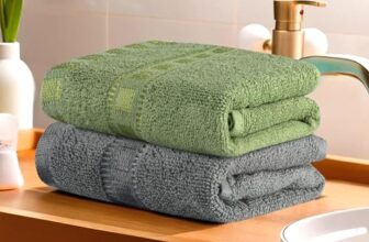 Urbane Home Pack of 2 Cotton Hand/Face Towels for Men & Women | Easily Washable | Workout Gym Napkins for Men | Pocket Towel – Grey & Green