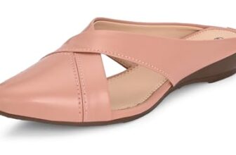 Karaddi Slip on Sandals for Woman | Flats Women Stylish | Mules for Womens Sandals Flats | Mule for Women Stylish Flat Sandal | Flat Fashion Sandal Peach