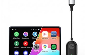 JioCarSync| Wired to Wireless Converter for Apple Carplay & Android Auto| For cars with wired Carplay &Android Auto Only| Premium Metal Body| Bluetooth 5.3| Wifi 5 Ghz|Type C dongle incl|1 Yr Warranty