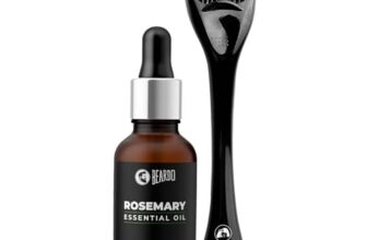 Beardo Rosemary Essential Oil, 15 ml & Derma Roller For Hair Growth 0.5 mm with 540 Chromium Needles | for Hair Growth, Hair fall and Regrowth | Skin Nourishment | 100% Natural | Aroma Oil