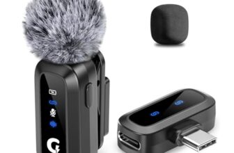 GRENARO Wireless Mic for YouTube, Plug & Play Mini Wireless Microphone for Mobile, Magnetic Clip, 3-Level Noise Reduction, Mic for Video Recording, Live Streaming, Podcast, for Beginners & Creators