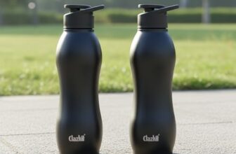 Clazkit Platina Stainless Steel Black Matte Finish Water Bottle Set of 2 |ISI Certified | Leakproof, Rust-Free, BPA-Free, Durable for Fridge, Sports, Gym, Yoga & Office–Easy to Clean & Reusable-1000ml