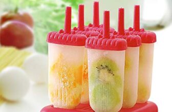 ClazKit 6 Pcs 100% Food Grade Homemade Reusable Ice Popsicle Makers Frozen Ice Cream Moulds Tray Kulfi Candy Ice Lolly Mould for Children & Adults, Plastic, 10.7 x 15.2 x 16.7 Cm