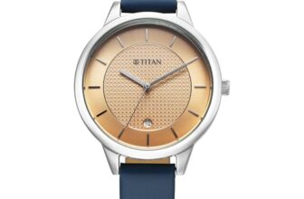 Titan Neo Workwear Quartz Analog Peach Dial Leather Strap Watch for Women
