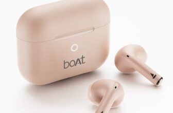 Boat Airdopes Joy v2 w/Up to 35H Battery, Pocketable Design, ASAP™ Charge, 13mm Drivers, Easy Touch Controls, ENx™ Tech, Beast™ Mode, IWP™ & App Support TWS Bluetooth Earbuds with mic (Dusty Rose)