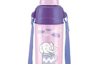 MILTON Kool Trendy 500 Plastic Insulated Water Bottle with Straw for Kids, 490 ml, Purple, School Bottle, Picnic Bottle, Sipper Bottle, Leak Proof, BPA Free | Food Grade | Easy to Carry (Pack of 1)