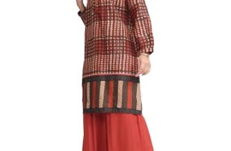 Vishudh Women Regular Fit MANDARIN COLLAR CO-ORD SET VPCS000070 Multicolor 2XL