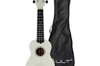 Vault UK-003 Soprano Colourful Ukulele 21 inch With Gig-Bag – White