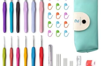 Professional Crochet Hook Set with Ergonomic Rubber Handles and Storage Case Crochet Set Needle