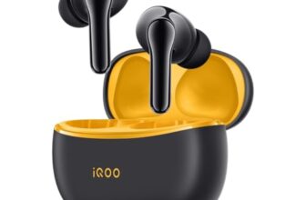 iQOO TWS 1e Earbuds, Intelligent ANC 30dB, Upto 42H Playback time, Fast Charging (10 mins = 3 Hours), Dual Pairing, DeepX 3.0 Stereo, True Wireless (Flame Yellow)