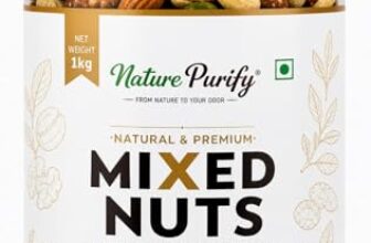 Nature Purify Premium Mix Dry Fruits 1kg | Almonds, Cashews, Kishmish, Apricot & Seeds Mix | Fresh Crunchy Nut & Fruit Combo Pack for Snacking & Gifting | Jar Pack Of 1