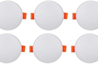Bajaj Polycarbonate Celesta LED Downlight 3-in-1 Colour | 5W LED Downlight | for Smaller Spaces | Long Life of 25000 Hours (Pack of 6)