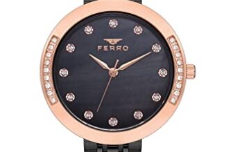 Ferro Analog Black Dial Women’s Watch-F21075A-1165-R