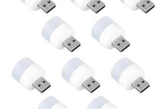 Oblivion Plastic USB Led Lamp Night Light, Plug in Small Led Nightlight Mini Portable for Pc and Laptop (Pack of 10, White).