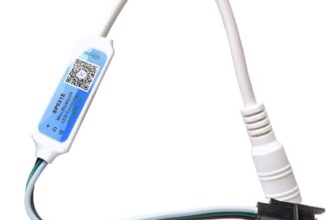 Auslese SP621E Bluetooth Addressable LED Controller with Music Sync App Control for WS2812B WS2811 SK6812 3 Pin Pixel LED Strip Lights 5V 12V 24V with Free Protective Case