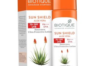Biotique Aloe Vera 75+SPF UVA/UVB Sunscreen Ultra Soothing Body Lotion, For all skin type, 190ml