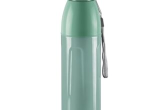 MILTON Kool Convex 900 Insulated Inner Pet Water Bottle, 700 ml, Light Green | Easy to Carry | Leak Proof | School | Office | Gym | Hiking | Treking | Travel Bottle