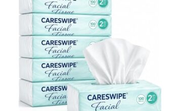 Careswipe 2 Ply Facial Tissue Box 100 Pulls Each Box (200 Sheets) Pack Of 6-600 Pulls Ultra Soft, Highly Absorbent & Skin Friendly Face Tissue Daily Use Tissue Paper for Home & Travel (1200 sheets)
