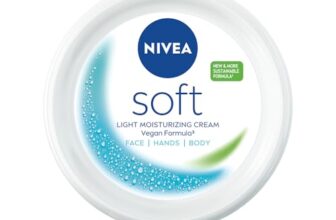 NIVEA Soft Moisturizing Cream, Lightweight Non-Sticky Daily Moisturizer with 72Hr Hydration, Vitamin E & Jojoba Oil | Hydrating Face, Body & Hand Cream for Dry to Normal Skin | Soft Glowing Skin – 300ml