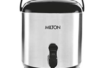 Milton Stellar 5 Thermosteel Water Jug, 4.6 litres, Silver | PU Insulated | Hot & Cold | Sturdy Base | Hygienic | Odour Free