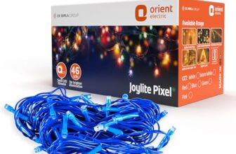 Orient Joylite Pixel Strip LED 10 m 46 LEDs Rope Light for Home Decoration | Indoor and Outdoor use | Direct Plug-in | Blue, Pack of 5