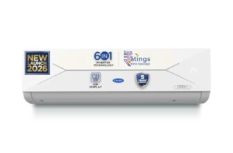 Carrier 1.5 Ton 3 Star Flexicool Inverter Split AC (Copper, Convertible 6-in-1 with Smart Energy Display, Insta Cool, Auto Clean, PM 2.5 Filter, 2026 Model, ESTER EDGE Gxi- CAI18EE3R36F1, White)