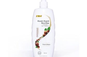 Patanjali Kesh Kanti Reetha Hair Cleanser 650 Ml, Natural Shampoo for Thick & Black Hairs, Scalp Cleansers for Men and Women, All Types