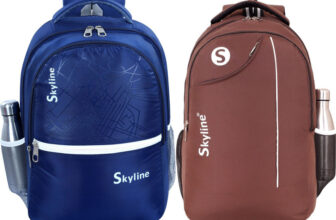 Skyline 40 L Laptop Backpack Travel Office/College/School Bag For Men and Women 40 L Backpack(Blue, Brown)