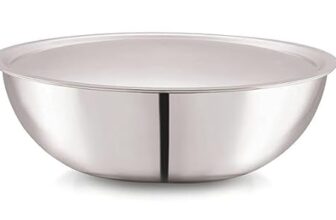 Cello Tri-Ply 22 cm Stainless Steel Cookware Tasla with Lid 2.2 LTR | Tri-Ply Bottom Tasla with SS Lid | Induction and Gas Stove Friendly | Dishwasher Safe | Silver