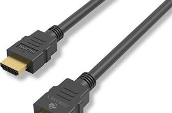Zebronics HAA5020, 2.0, HDMI Cable, With Ethernet, 4K @ 60Hz UHD, 5M (16.5ft), 18 Gbps High Speed Transmission, Supports Dolby, DTS, 3D, ARC, CEC, 24K Gold-Plated, Male-to-Male