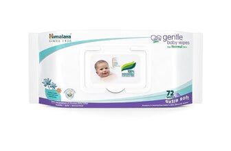 Himalaya Gentle Baby Wipes, 72 Wipes,White