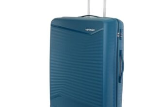 Kamiliant by American Tourister Rock-Lite Large 79 Cm Check-in Hard Sided Trolley Bag for Men & Women, Suitcase 99L for Travel with 3 Digit Combination Lock – Deep Ocean