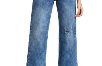 Amazon Brand – Symbol Women’s Wide Leg Jeans (High Rise | Full Length) (JNS-08 Cont_ICE Blue_36)