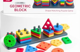Storio Geometric Angle Blocks, Sorting & Stacking Toys for Toddlers and Kids Preschool, Color Stacker Shape Sorter Gift Educational Blocks Learning Toy for 1 2 3 Years Boys and Girls, 26 Pcs