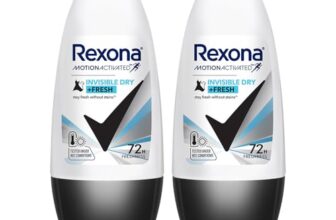 Rexona Motion Activated Roll-On | Invisible Dry Underarm Deodorant for Women | up to 72Hr odour control | 45 ML (Pack of 2)