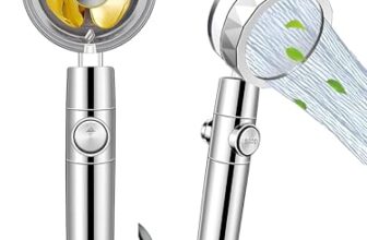 Plantex High-Pressure Rain Shower/360° Rotatable Hand Shower for Bathroom/ABS Turbo Fan Supercharged Handheld Shower – (Chrome)