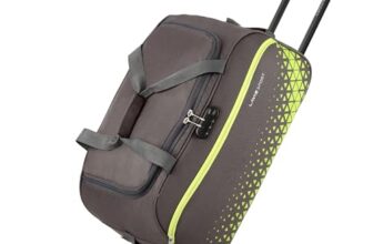 Lavie Sport 62 cms Anti-theft Arrow Wheel Duffle Bag | (Dk. Grey)