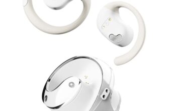 Fire-Boltt Newly Launched Aero Glide Open Ear Wireless TWS Earbuds, Custom EQ, Bluetooth 5.4 Earphones, 50H Playtime, Fast Charging Case, 50ms Low-Latency Gaming & Touch Controls Pearl White