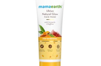 Mamaearth Ubtan Natural Glow Face Wash with Turmeric & Saffron for Tan Removal – 200 ml | Removes Tan | Brightens Skin | Exclusively Available on Amazon