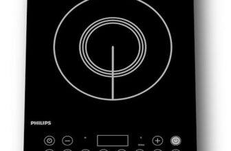 Philips HD4995/00 2100W Induction Cooktop With Soft Touch Panel | 11 Preset Menus | 240 Volts | 3Yrs Warranty On Coil, black and blue