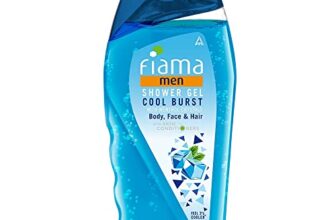Fiama Men Body Wash Shower Gel Cool Burst, 250ml, Body Wash for Men, feel 3° cooler, with Skin Conditioners for Cool & Refreshed Skin, Mens Moisturizing Bodywash