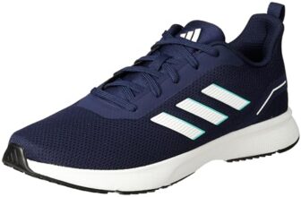 Adidas Men Synthetic & Textile AdiTron M Running Shoes NGTSKY/FTWWHT/MINRUS UK-10