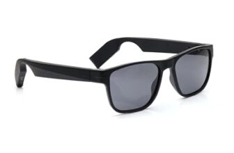 Titan EyeX Smart Frame for Men and Women with Polarized UV Protected Black Colored Sunglasses with Music,Calls, Step count and More with EyeX Mobile App.