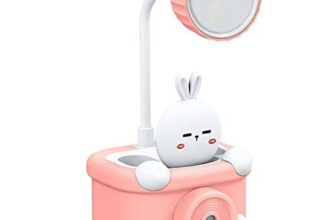 WISHKEY 3 in 1 Night Lamp USB Chargeable Light for Bedroom, Night Lamp for Kids with Pencil Sharpener & Pen Holder Stand Girls & Boys, Plastic Design for Child’s Room (Multicolor)