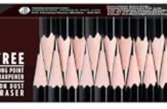 Apsara Beauty Pencils, Hexagonal Body for Strong Grip, Classic Black Design for Premium Look, Good Handwriting, Free Sharpener & Eraser, Non-toxic (Pack of 10 Pencils)