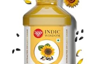 IndicWisdom Wood Pressed Sunflower Oil 1 liter (Cold Pressed Sunflower Oil – Extracted on Wooden Churner)
