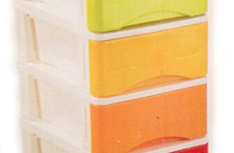 Nayasa Rainbow Tuckins No. 24| Multi-Compartment Plastic Drawers | Storage Organizer | Multipurpose Plastic Modular Storage Organizer Box | 39.3 X 29.6 X 61.4 cm | Multicolor