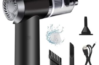 EzyShade 2 in 1 Portable Mini Car Vacuum Cleaner with Blower Rechargeable Wireless Handheld Vaccine Cleaner Vaccum for Home and Car, Cordless Blower for Cleaning Dust, Wet and Dry Use